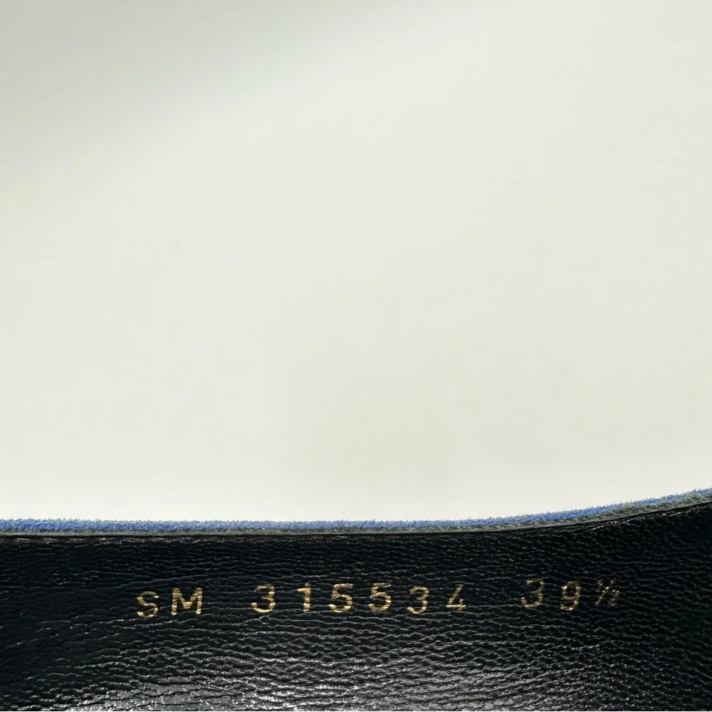 Saint Laurent Paris Pump 105 Blue Suede - Picture 9 of 11